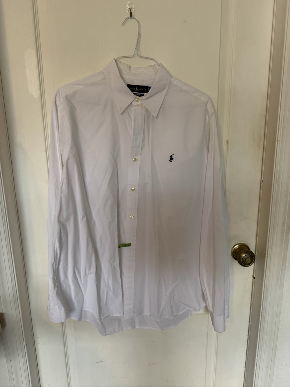 Ralph Lauren White Dress Shirt with Navy Pony